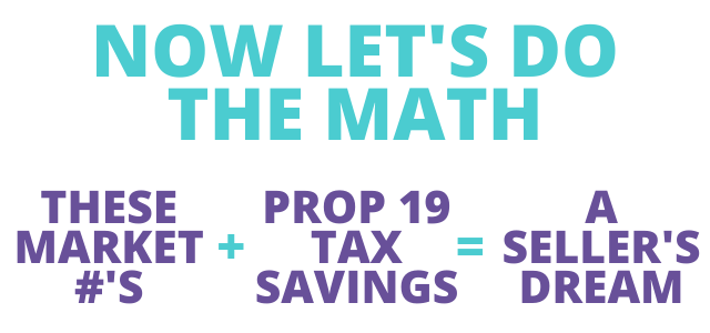 These Market #'s + Prop 19 Tax Savings = A Seller's Dream